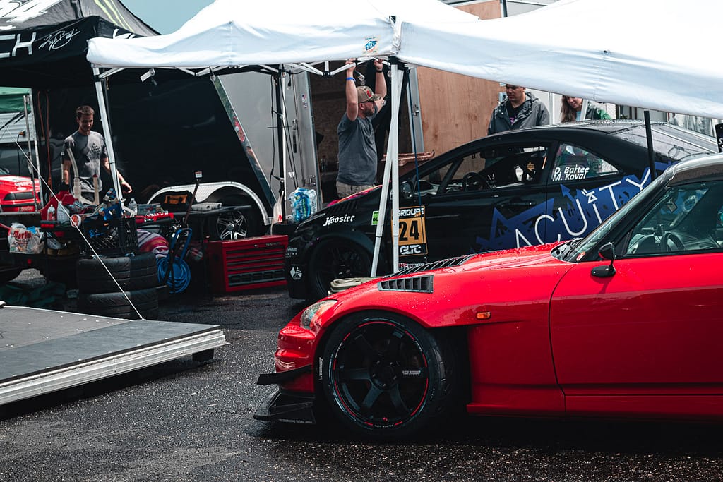 The Gridlife paddock at Gridlife Autobahn in Joliet Illinois in 2021. 